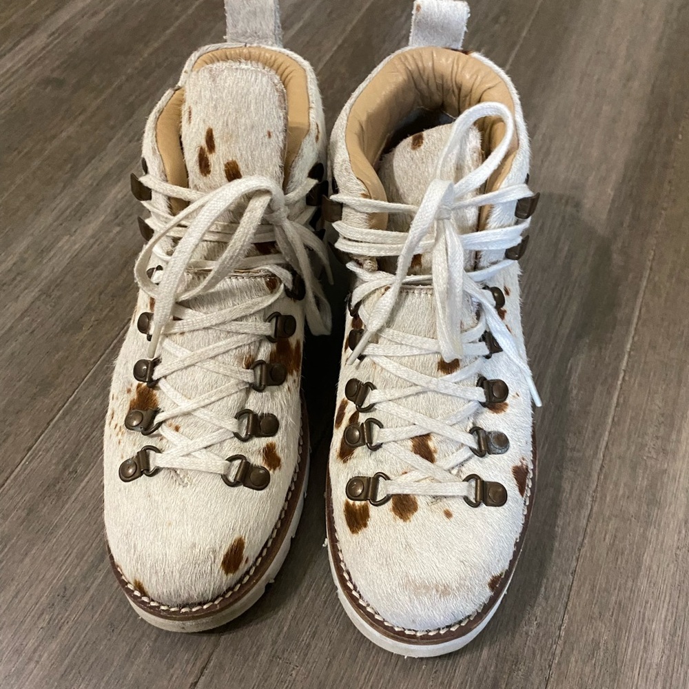 Pony hair boots.